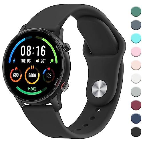Oumida Armband für Xiaomi Watch S1 & Mi Watch - Silikon Sport Armband, 22mm Classic Ersatz Uhrenarmband