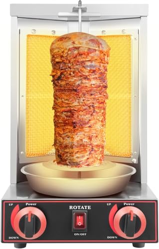 3000W Gas-Kebab-Grill, vertikaler Dönergrill, Gas Kebab Machine, elektrischer Kebab-Grill, 360° drehen Schaschlikgrill, Tischgrill