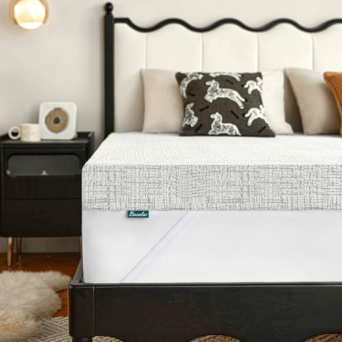 Bacalar® Matratzen Topper 180x200cm H3 H4, 7CM Matratzentopper 180x200 Gelschaum, Gel Mattress Topper 180x200cm für Boxspringbett Schlafsofa mit 120 Tage Probeschlafen