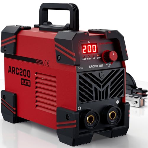 ARCCAPTAIN ARC200 Elektroden Schweißgerät, 200A IGBT DC MMA Inverter-Schweißgerät mit robustem Eckschutz, Heißstart, Anti-Stick, Arc-force