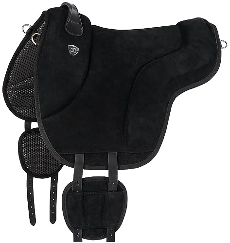 Equinate Reitpad California Wildleder Bareback Pad Reitkissen Pferd Schwarz
