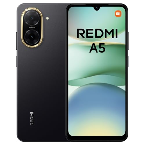 XIAOMI Redmi A5 Smartphone, 4+128GB, Black, Superklare 32MP AI-Kamera, 5200mAh Akku, Leistungsstarker Octa-Core-Prozessor, Immersives 6,88