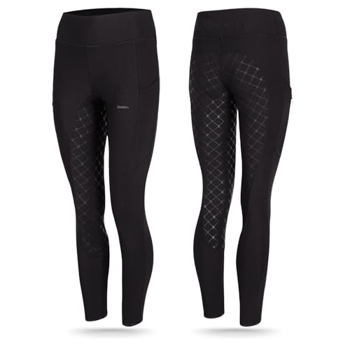 Eskadron Reithose Riding Tight PRO | Reithose Fullgrip | Sommerreithose leicht & atmungsaktiv | Reitleggings mit Handytaschen | Widerstandsfähige Reiterhose