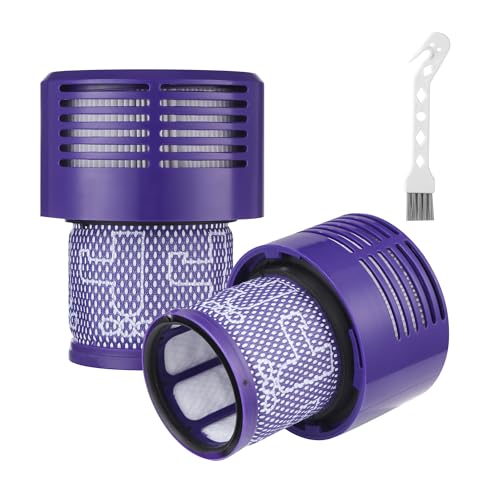 2 Stück Filter für Dyson V10,für Dyson Ersatzfilter V10,Waschbarer Staubsauger Filter für Dyson V10 Cyclone Series, V10 Absolute,MotörheadAusgestattet mit Reinigungsbürste (V10-2PCS)