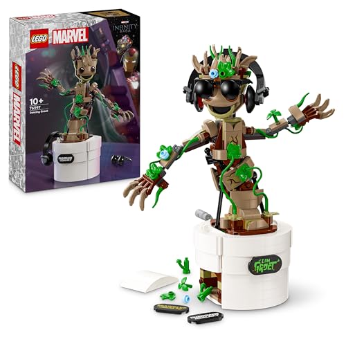 LEGO | Marvel Tanzender Groot - Animierte Minifigur eines Charakters aus Guardians of The Galaxy - Interaktives Spielset - Kreatives Spielzeug - Superhelden Geschenk für Jungen und Mädchen - 76297