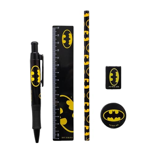 Schreibwarenset Batman, Black/Yellow
