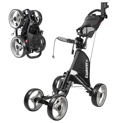 Caddytek Explorer V8-Dunkelgrau Golf Push Cart, Einheitsgröße