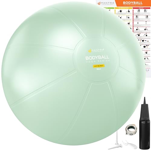 MANTRA SPORTS Gymnastikball (Minzgrün, 65 cm (Körpergröße 1,61–1,78 m))