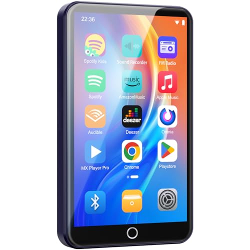 80GB MP3 Player mit WiFi Bluetooth - 4 Zoll IPS Touch Screen, Musikplayer für Kinder, Android MP4 Player mit Spotify, Audible, Amazon Music, Deezer, Play Store Streaming Music Apps