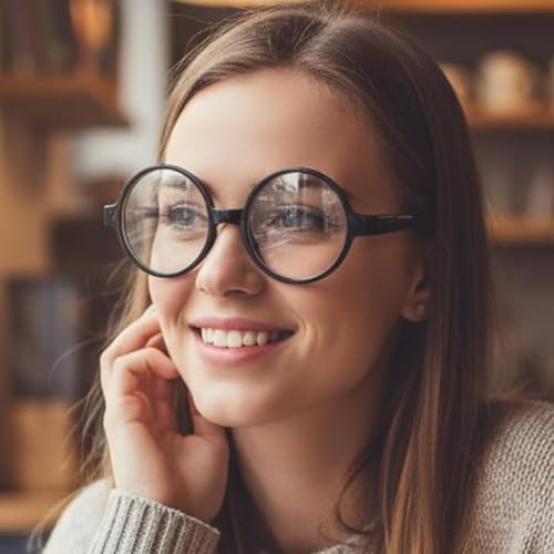 Hatstar Hipster Brille | Fachidiot Sonderling | Streber Nerd Horn Brille für Erwachsene, Kinder | Kostüm Accessoire zu Karneval & Fasching