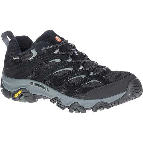 Merrell Herren Moab 3 GTX Wanderschuh, Black Grey, 43.5 EU