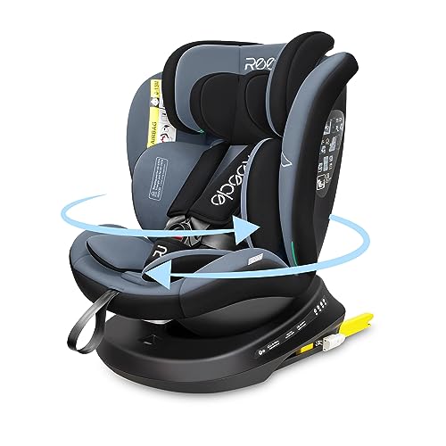 Reecle 360° Drehbar i-Size Kindersitz mit ISOFIX 40-150 cm (0-36 kg) Reboarder, ab Geburt -12 Jahre, ECE R129