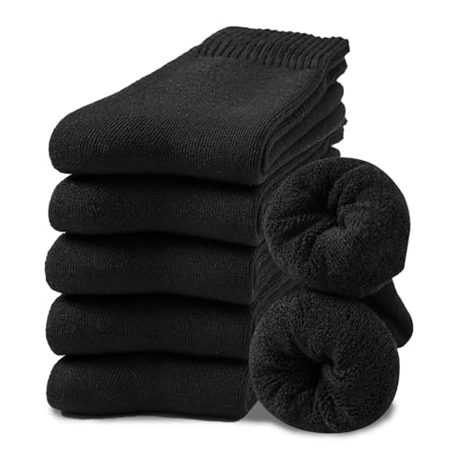 Hocerlu Thermosocken Damen Socken 5 Paar Wintersocken Warme Dicke Wandersocken Wollsocken Haussocken für Damen, Größe 35-42