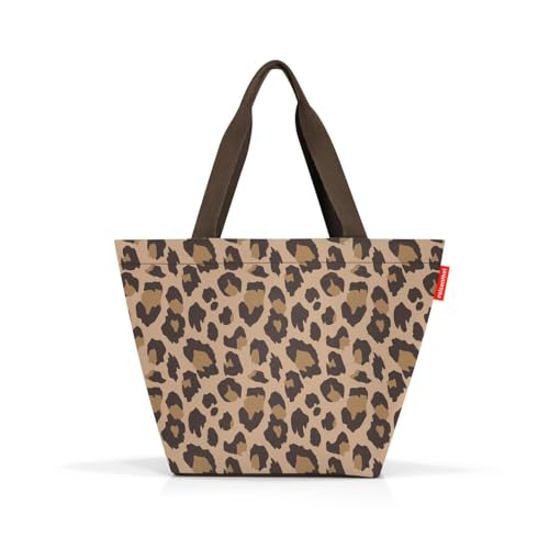 reisenthel shopper M in Leo Macchiato – Geräumige Shopping Bag und edle Handtasche in einem – Aus wasserabweisendem Material