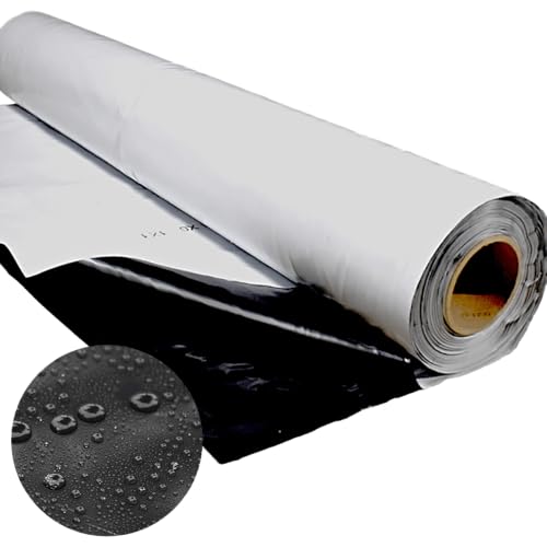 Folienkönig® Silofolie 6x6m in Rolle - GRÖßE WÄHLBAR! Poolplane rechteckig, Abdeckplane, Abdeckfolie, Gartenfolie, Siloplane, Farbe: Schwarz/Weiß