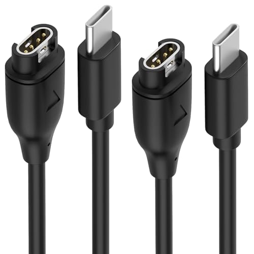 USB C Ladekabel Kompatibel mit Garmin UHR Ladekabel Fenix 5 5S 5X Plus 6 6S 6X Pro 7 7S 7X,Forerunner 745 935 945 45 45S 245 Music,Instinct,Approach S10 S40 S60 S12 S42,Vivoactive 3 4 4S Venu 2-Stücke