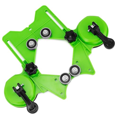 QWORK® Bohrer-Bit Lochsägen Führungsvorrichtung, 4-83 mm Verstellbarer Stanzer mit Vakuum-Sockel, Fliesen Lochschneider, Diamant-Lochschneider für Glas, Marmor, Fliesen