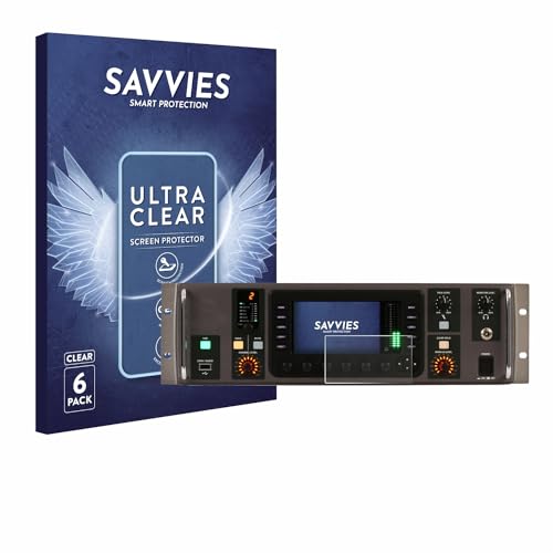 Savvies 6 Stück Schutzfolie für Behringer X32 Rack Displayschutz-Folie Ultra-Transparent