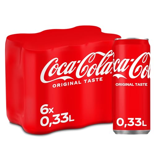 Coca-Cola Classic - prickelndes Erfrischungsgetränk mit unverwechselbarem Coke-Geschmack - koffeinhaltiger Softdrink in Einweg Dosen (6 x 330 ml)