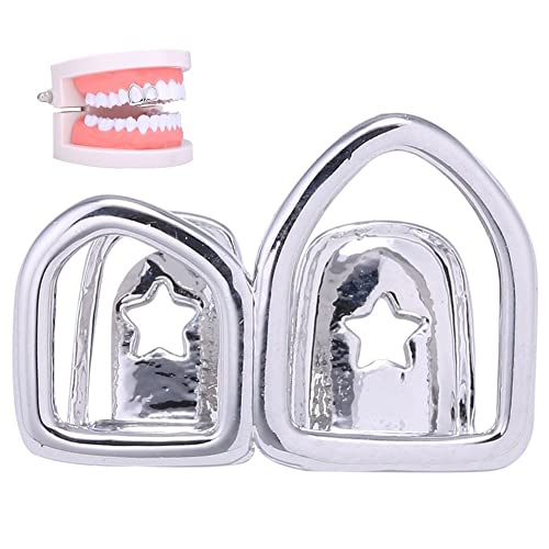 Hip Hop Hohl Offene Gesicht Doppelte Zahnzähne Kappen Zähne Abdeckung Punk Grill Zahnkappe Cosplay Party Rapper Schmuck Schmuck Dekor Dekor