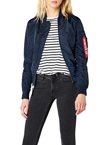 Alpha Industries Damen Jacke Ma-1 TT, Gr. Medium, Blau (Rep.Blue 07)