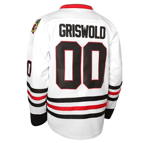 CHKDSK Hockey-Trikots für Herren – #00 Hockey-Trikots genähte Buchstaben und Zahlen, für Herren/Vater/Freund, Größe S-3XL