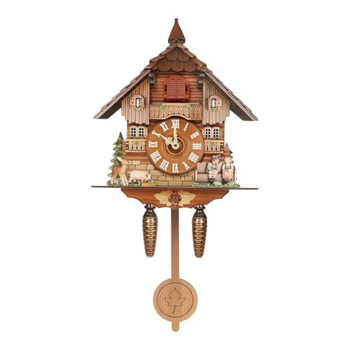 QIERF Kuckucksuhr Modern Kuckucksuhren Schwarzwald - Mit authentischem Kuckucksruf - Für Wohnzimmer, Schlafzimmer, Küche, Restaurant, Café, Hotel - Dekoration
