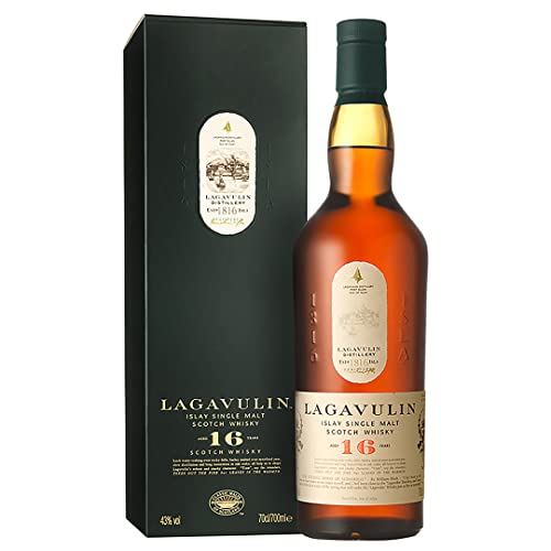 Lagavulin 16 Jahre, Islay Single Malt Scotch Whisky, mit Geschenkverpackung, handgefertigt von den schottischen Inseln, 700 ml