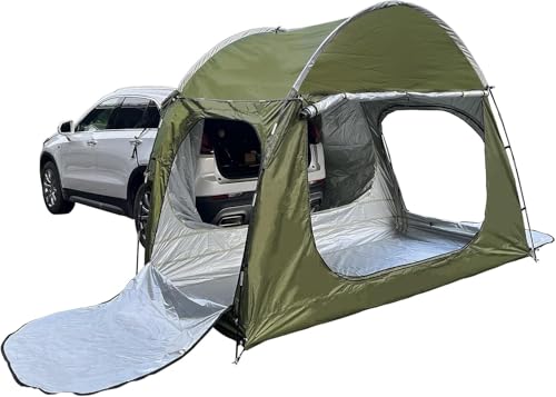 Auto Zelt Heckzelt Auto,300cm*150cm*210cm autozelt für 2-3 Personen Mit 1 Wasserdichter Plane autozelt heckzelt, Heckzelt für SUV/Pkw Campingplätze im Freien (Green)