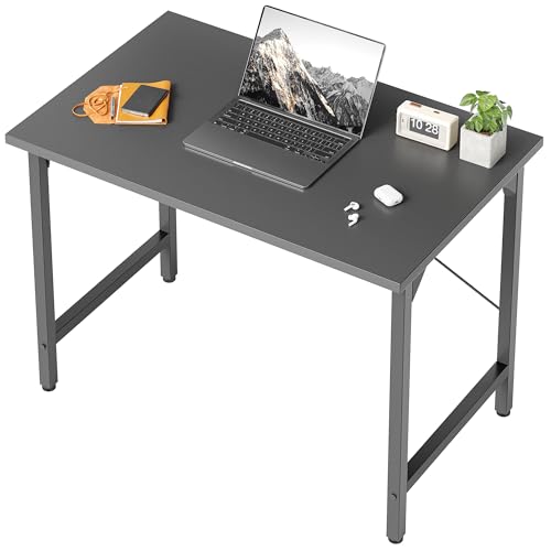 BEXEVUE Schreibtisch, 80 x 40 cm Kleiner Computertisch, Bürotisch für Arbeitszimmer, Schlafzimmer, Industrie-Design, Metallgestell, Holz PC Tisch für Home und Office