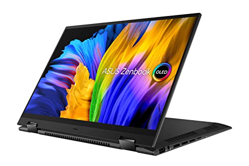 ASUS Zenbook 14 Flip OLED UN5401QA-KN160W Convertible 360° Display 14 Zoll 2,8 K OLED Touchscreen (AMD Ryzen 9 5900HX, 16 GB RAM, 1 TB SSD) Windows 11 Home Tastatur AZERTY Französisch