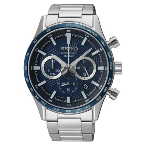 Seiko Herren-Uhr Chronograph Quarz Edelstahl mit Edelstahlband SSB445P1