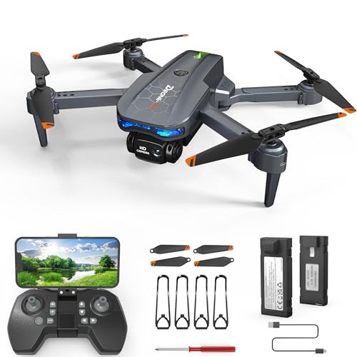 FERIETELF T29 Drohne mit Kamera 1080P HD – Faltbar Mini Drohne für Kinder & Erwachsene | WiFi FPV, 2x 1200mAh Akkus, Quadrocopter für Anfänger, Drone Kinderspielzeug Geschenk
