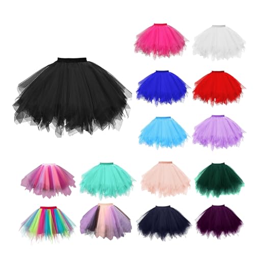 Qixiu kostüm Karneval Damen,damenkostüm,Karneval tüllrock,tüllrock Damen pink,tüllrock XXXL,kostüm Damen lustig,kostüme,Tutu orange,bunter tüllrock Damen,karnevalkostüm Damen,Kostum Damen