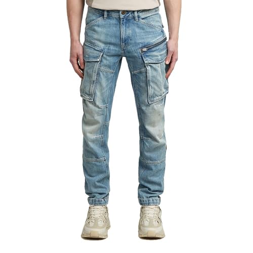 JEANS Uomo G-STAR D23077 D499 ROVIC ZIP 3D REGULAR TAPERED H484 VINTAGE CUMULUS BLUE