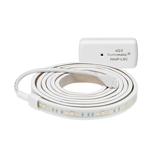 Homematic IP Smart Home Lightstrip Set, 2m, indirekte Beleuchtung, Steuerung per App, Google Assistant und Alexa