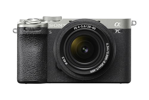 Sony Alpha 7C II Vollformat Systemkamera mit 28–60mm Objektiv – 33 MP, Echtzeit-Autofokus, 10 B/s, 4K Video, neigbarer Touchscreen, kompakt & leicht (Silber/schwarz)