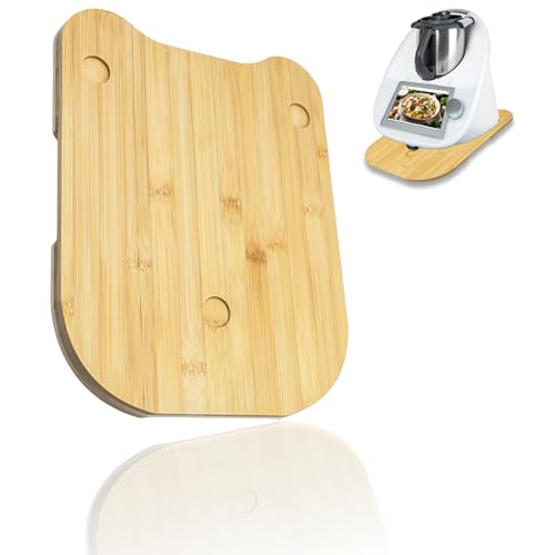 Gleitbrett für Thermomix TM6 TM5, OMTRS Bambus Rollbrett für Thermomix Vorwerk Küchenmaschine TM5 TM6, Upgrade Brett Slider für Thermomix TM6 Leicht Bewegen Gleitbretter