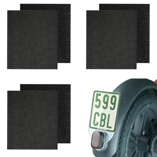 3 Paar Selbstklebende Kennzeichenhalter für E-Scooter Roller, Klett Kennzeichenhalter ZubehöR für E Scooter & Mofa - 135 x 110 mm Reißfest Wetterfest