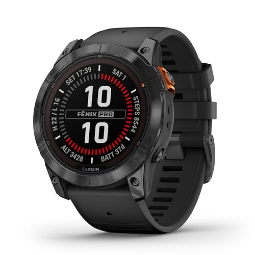 Garmin fēnix 7 Pro – GPS-Multisport-Smartwatch mit Solarladelinse, Farbdisplay und Touch-/Tastenbedienung, TOPO-Karten, über 60 vorinstallierte Sport-Apps, Music Pay
