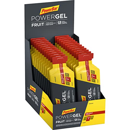 PowerBar - PowerGel Fruit - Red Fruit - 24x41g - High Carb Energie Gel - C2MAX - Natrium
