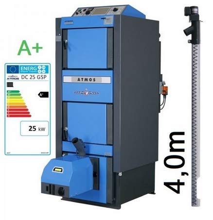 ATMOS Kombikessel DC25GSP Set - 4,0 m + Pelletbrenner A25 förderfähig