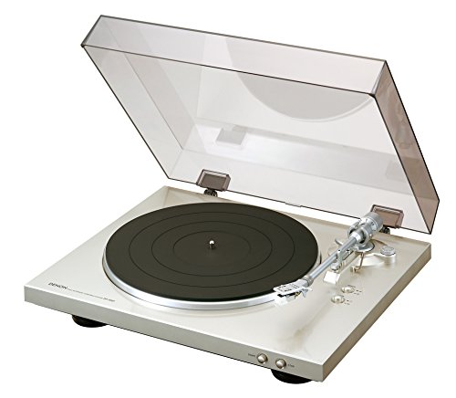 Denon DP-300 F Vollautomatischer Plattenspieler (Riemenantrieb, integrierter Vorverstärker) Premium Silber