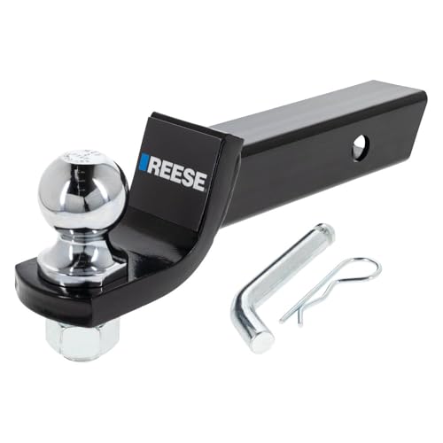 Reese 21536 Deichsel 5.1 cm Vierkant und Kugelhalterung Abschleppen 5.1 cm Starter Kit, Schwarz