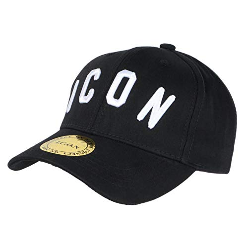 Hip Hop Honour Icon Baseballkappe, Schwarz und Weiß, Streetwear-Look, Fyck, Einheitsgröße, Schwarz