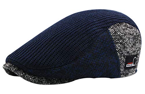 AIEOE Flatcap Schirmmütze Cap Winter Schiebermütze Herren Woolrich Cabbie Ivy Flat Cap