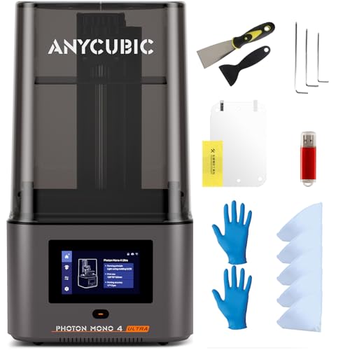 ANYCUBIC Photon Mono 4 Ultra 10K Resin 3D Drucker, mit 7’’ LCD-Monobildschirm mit COB-Lichtquelle, Maximale Druckgeschwindigkeit bis zu 120 mm/h, Touchscreen mit 8 Sprachen, Druckgröße 153,4x87x165 mm