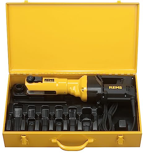 REMS Power-Press SE Basic-Pack (elektrische Radialpresse 32 kN, mit Automatischer Verriegelung, in stabilen Stahlblechkasten, universell bis Ø 110mm) 572111 R220