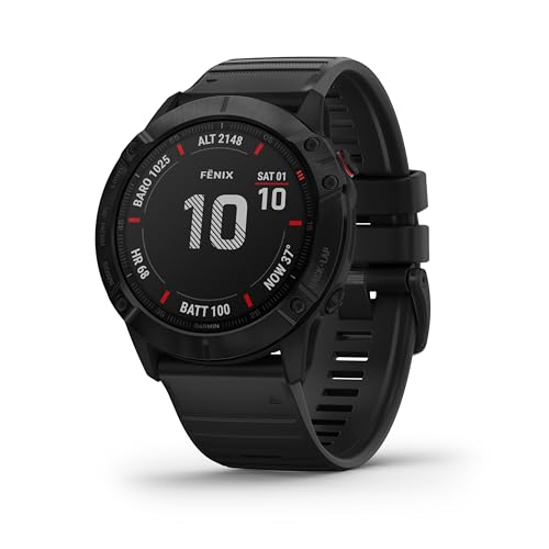 Garmin Unisex - Erwachsene GPS-Multisport-Smartwatch, Schwarz, L