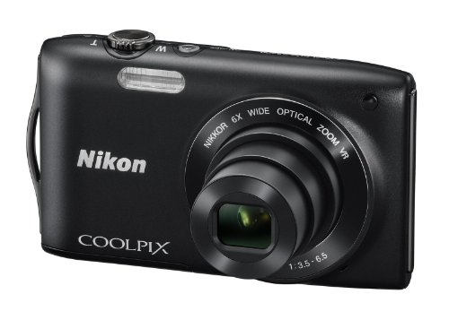 Nikon Coolpix S3300 Digitalkamera (16 Megapixel, 6-Fach Opt. Zoom, 6,7 cm (2,7 Zoll) Display, bildstabilisiert) schwarz